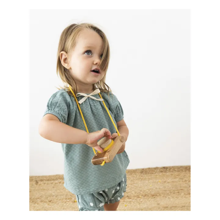 Búho Blouse Coton Responsable Texturée Bébé | Sauge