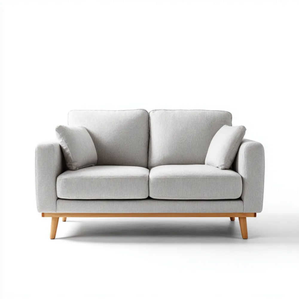 2-Sitzer-Sofa 150x85x90 cm – Hellgrau – Skandinavisches Design