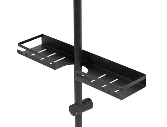 WENKO - Accessoire de douche Étagère barre de douche - l. 45 cm - noir