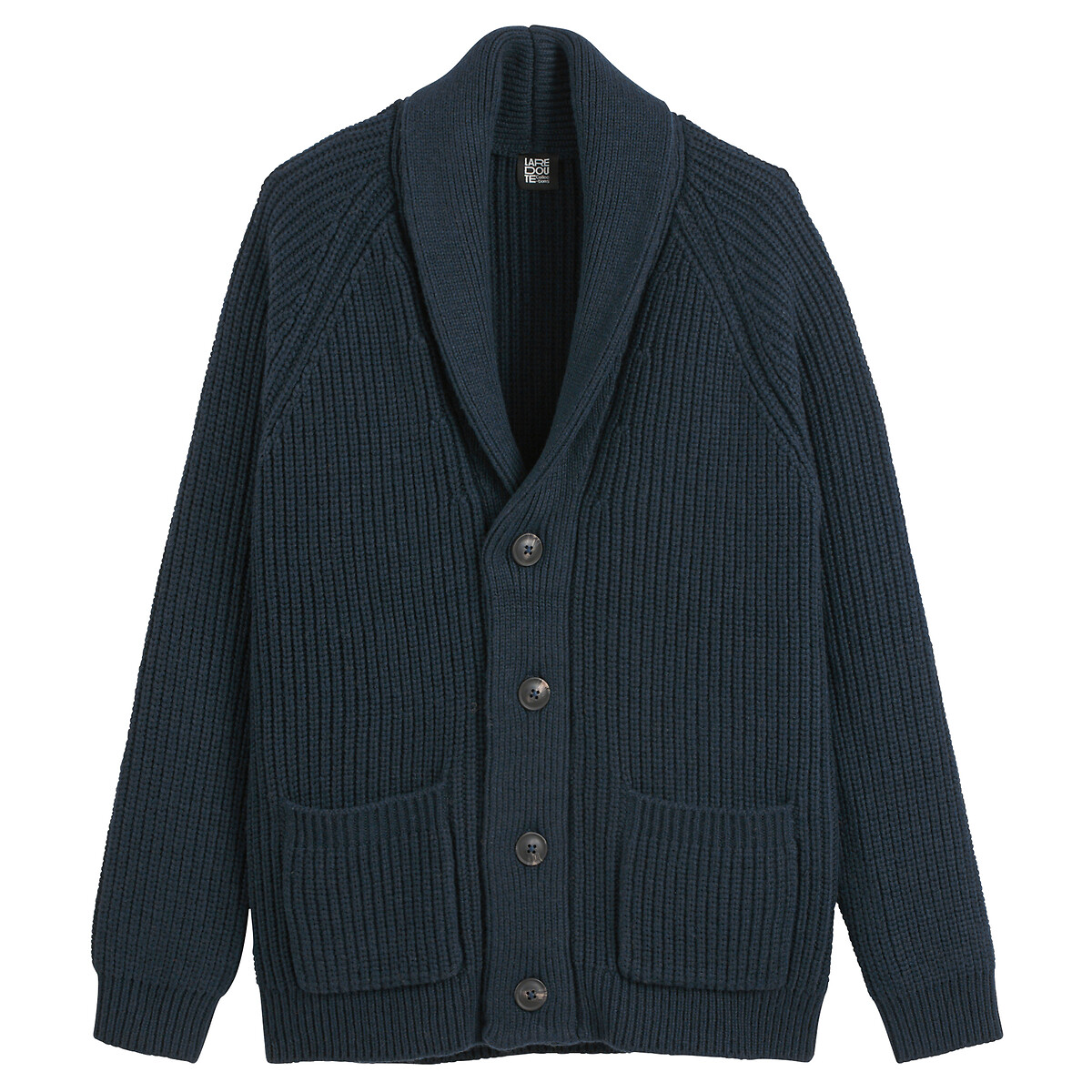 COLEÇÕES LA REDOUTE<br>Cardigã de malha grossa, gola xale