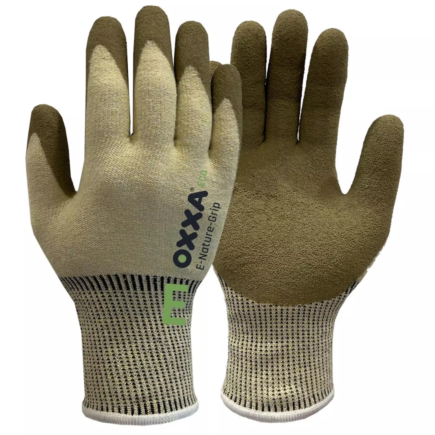 Oxxa 52-710 E-Nature-Grip Cut E Werkhandschoenen - Groen/Geel - 10/XL