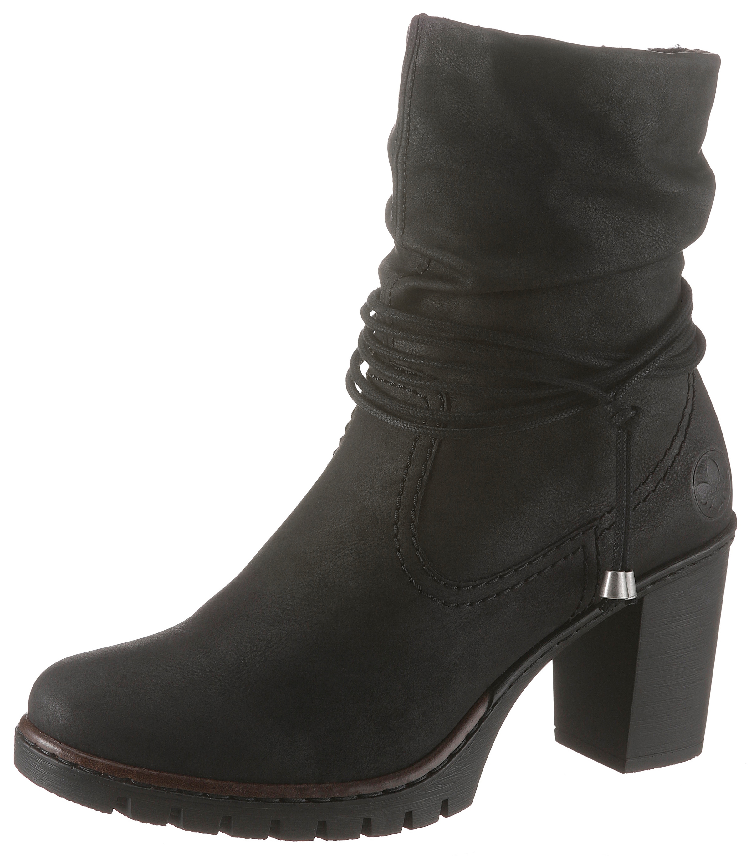Rieker Winterstiefelette  , Boots, Trichterabsatz, Warmfutter, mit gerafftem Schaft