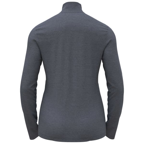 Sweat polaire randonnée ODLO ROY MIDLAYER 1/2 ZIP W FOLKSTONE GRAY/INDIA INK