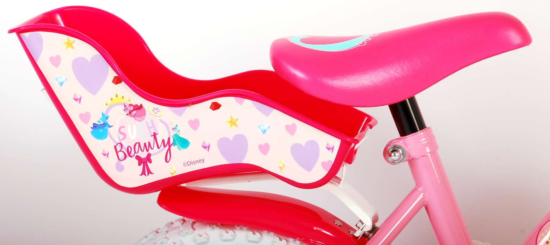 TPFSports Disney Princess Kinderfahrrad - Mädchen - 12 Zoll - 2 Handbremsen - Pink