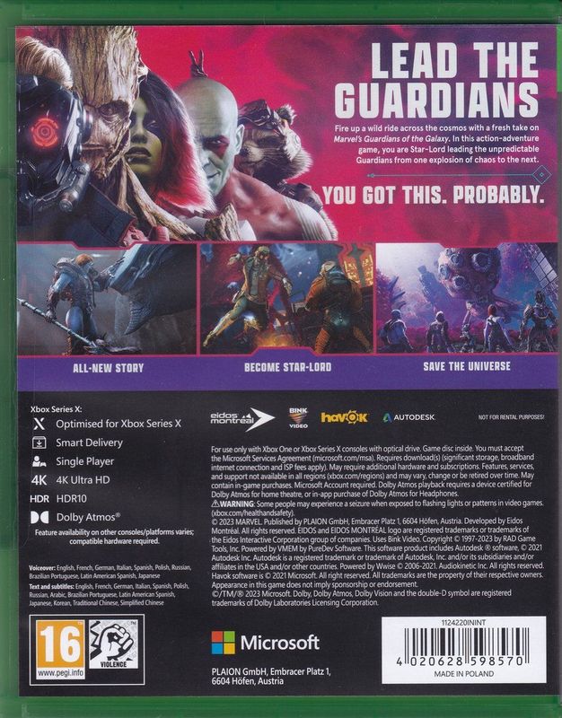 Marvel - Guardians of the Galaxy - Actie-avonturenspel - Xbox One