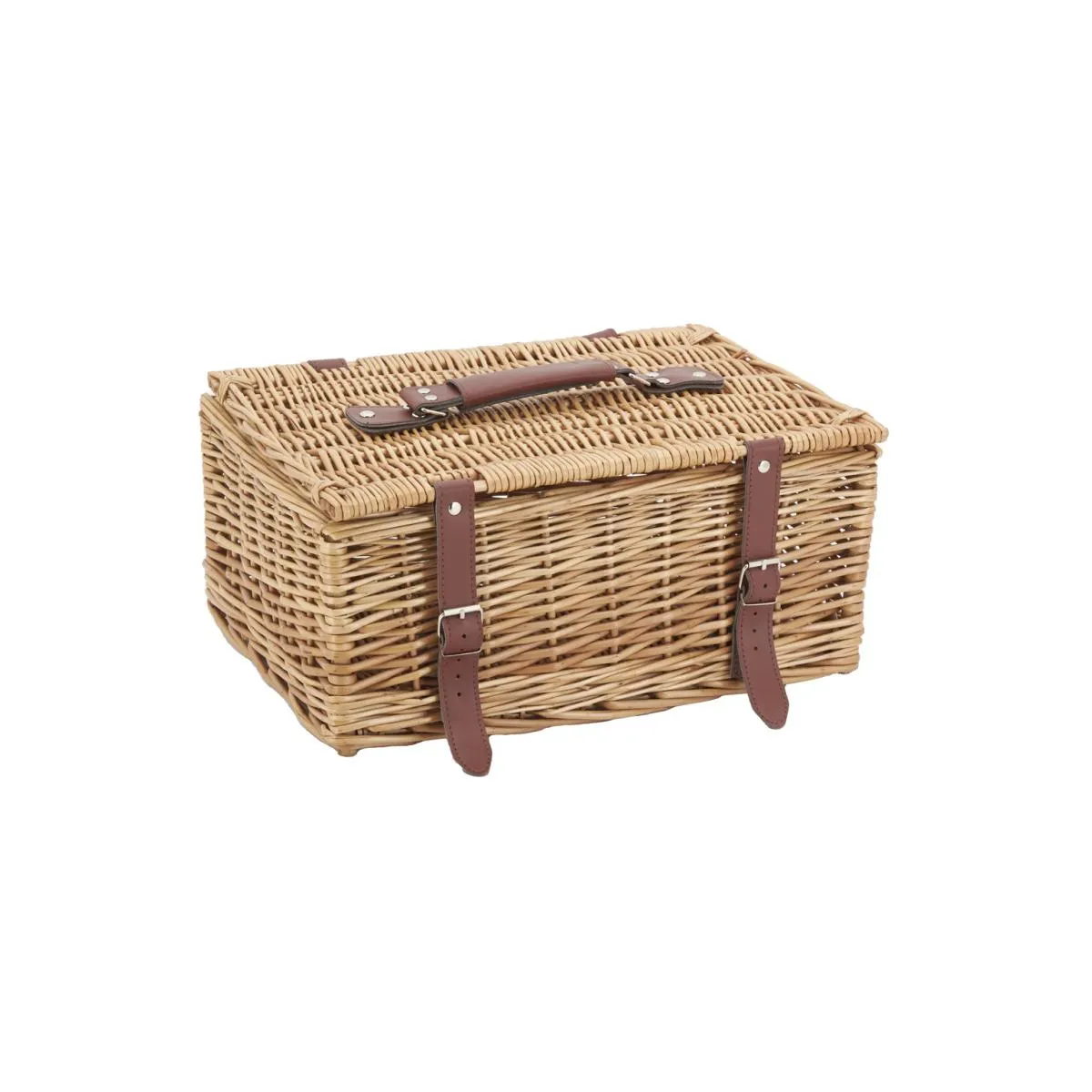 Aubry Gaspard Coffre en osier buff brun L39