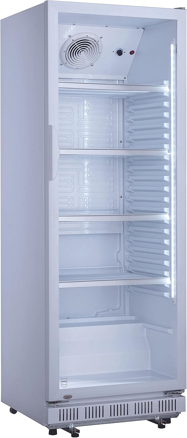 METRO Professional Réfrigérateur à Boissons GSC2360B, Acier/Verre, 62 x 63.6 x 175.3 cm, 347 L, avec Serrure, Noir