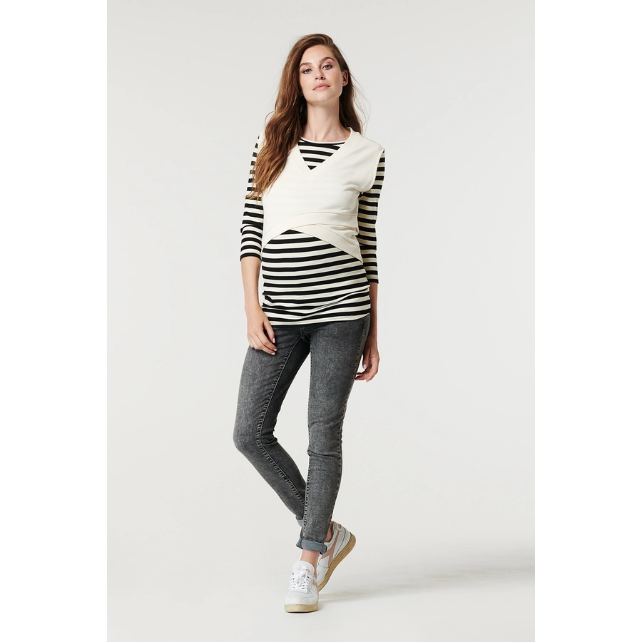 SUPERMOM Top Crop Turtledove