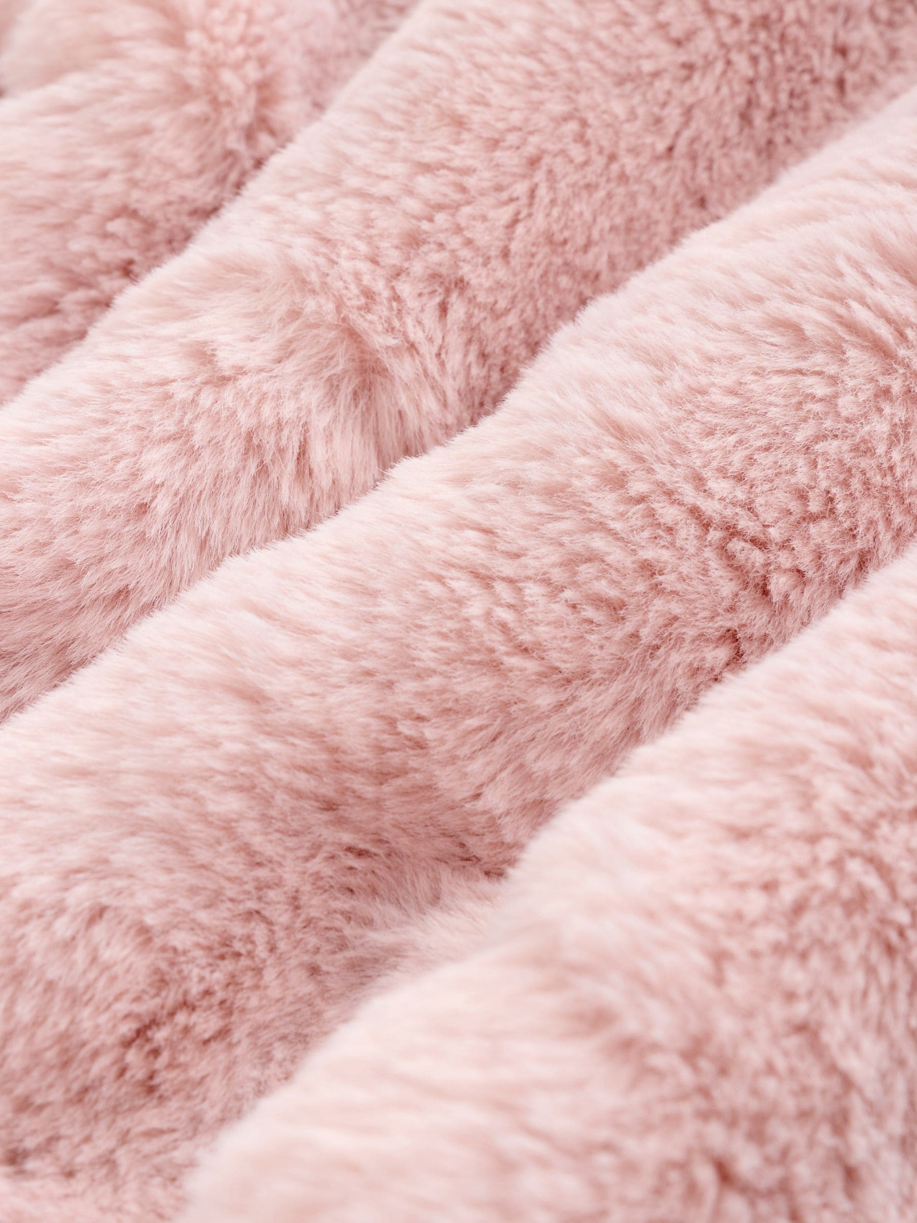 Roze - Babyjack met capuchon van imitatiebont (0mnd -2jr)