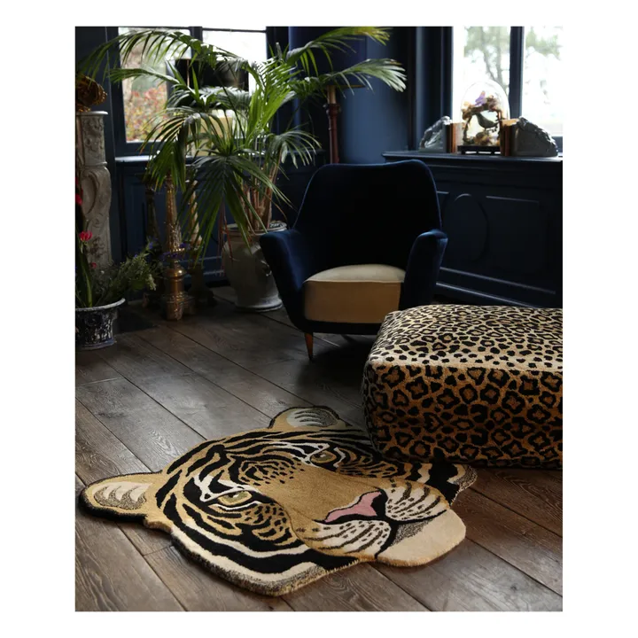 Doing Goods Tapis tête de tigre en laine Rajah  | Sable