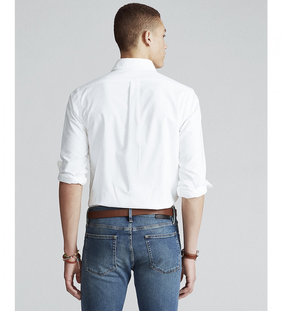 Ralph Lauren Camisa Camisa Oxford Custom Fit blanco