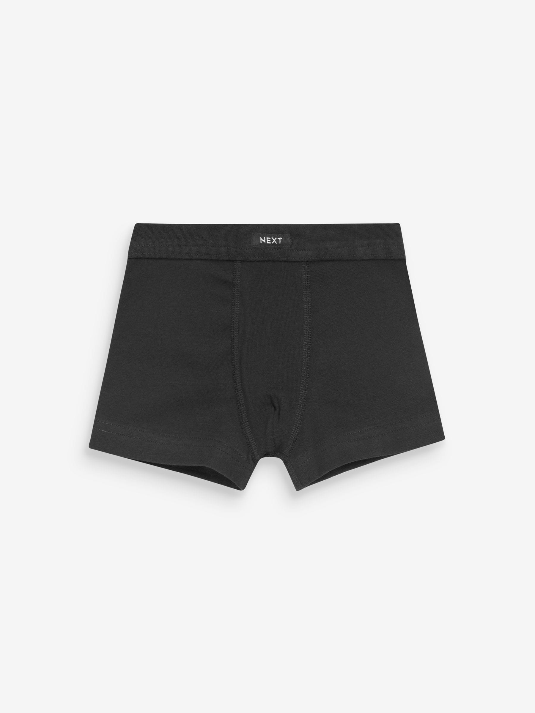 Zwart - Set van 10 boxershorts met zachte tailleband (2-16 jr)