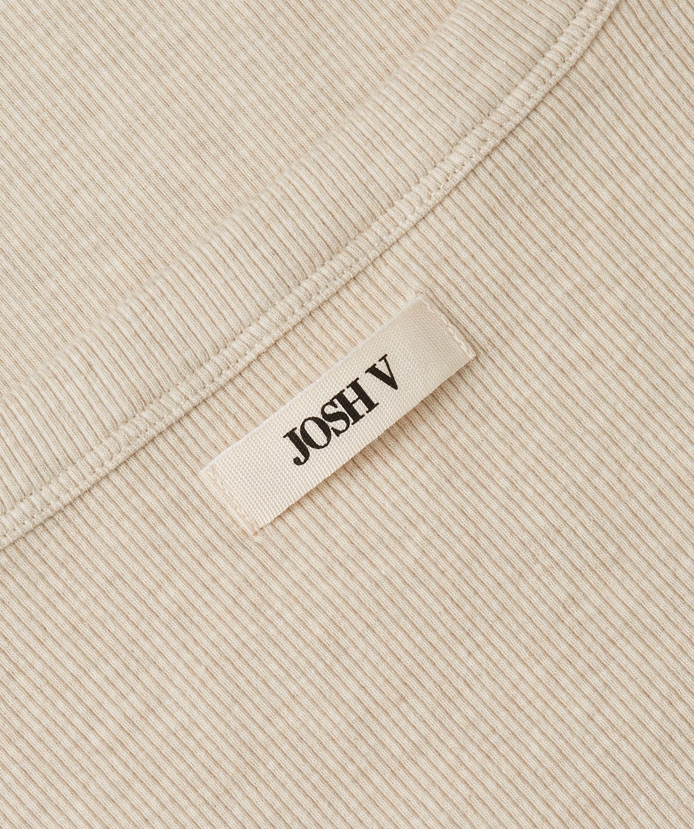 JV-DIEDA slim fitted top met logo - oat melange