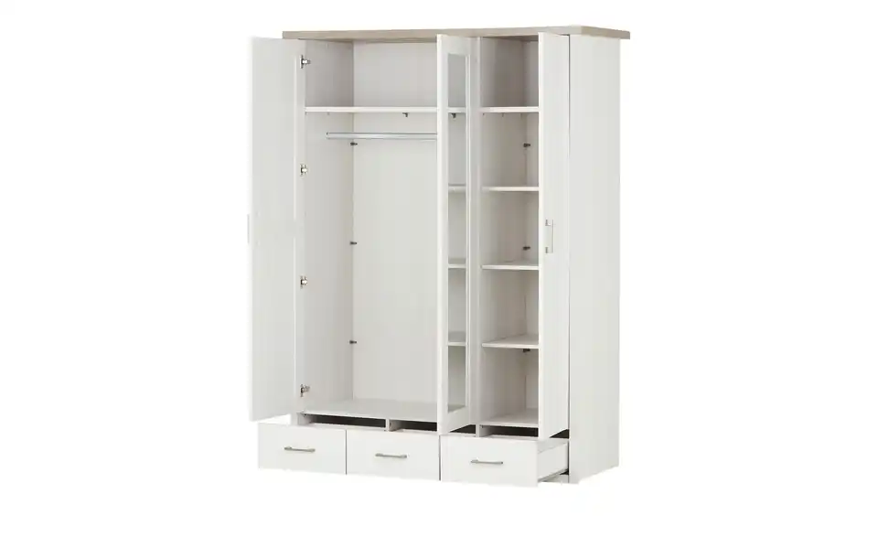 Kleiderschrank Luca 148 cm 3 Stück