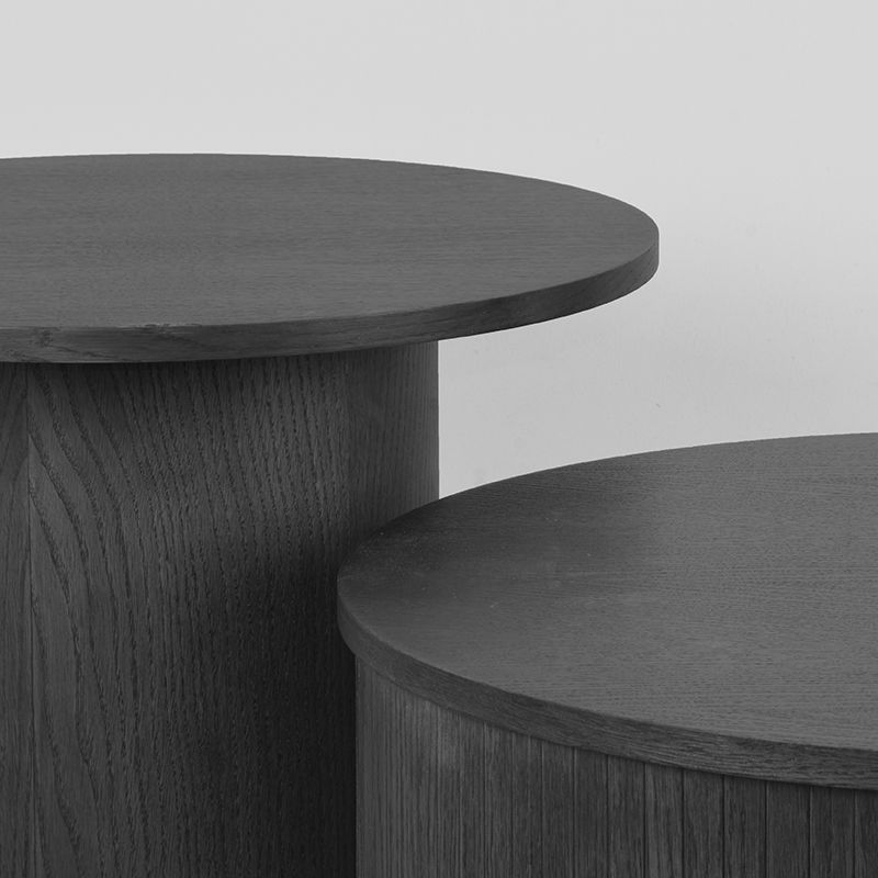 Salontafelset Zwart Oliva ⌀70  x H40 cm