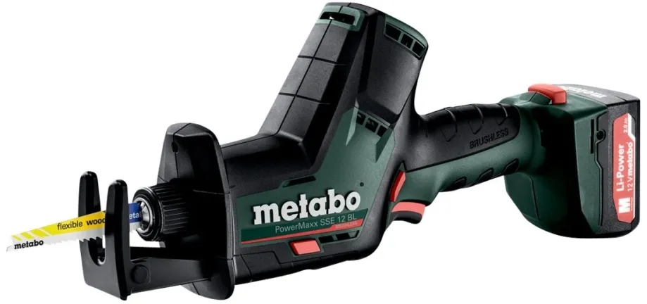 Metabo SSE 12 BL - Vekslende sav - ledningfri - 2 batterier - 12 V