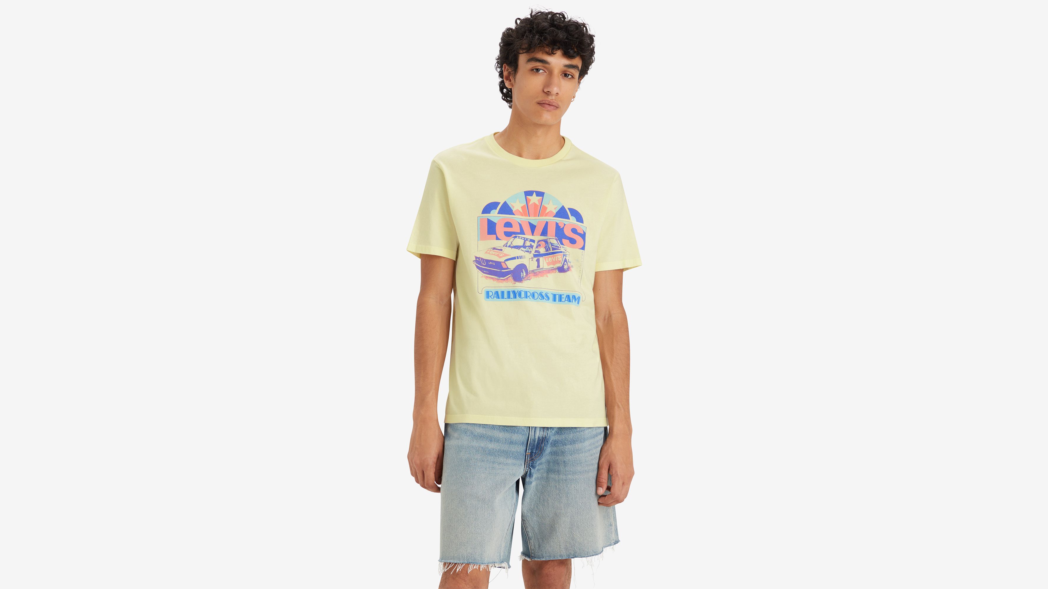 T-shirt graphique Classic - Archive Levi'S Rally Car Pear Sorbet - Jaune