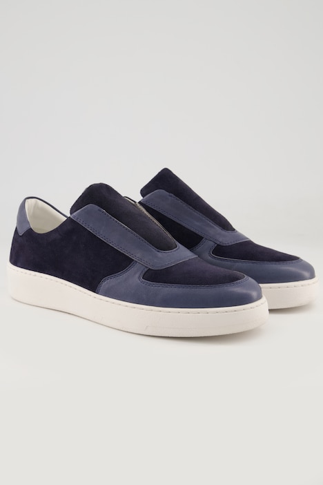 Slip-On-Sneaker, Ledermix, Wechselfußbett, Weite H
