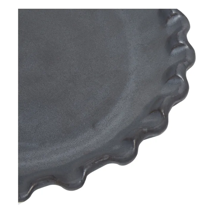 Perla Valtierra Assiette Lola en argile | Gris foncé