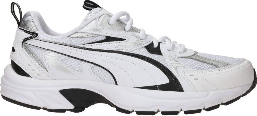 Puma Tech Sneaker met Zwarte en Zilveren Accenten White
