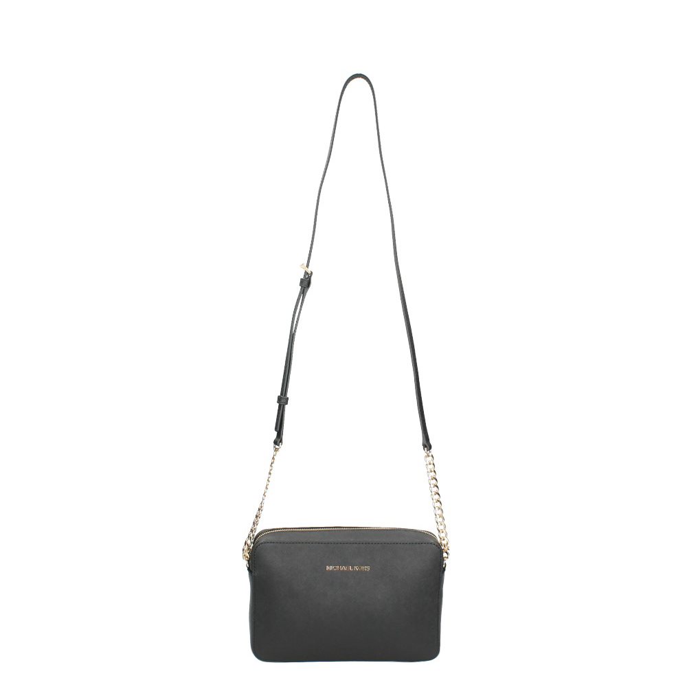 Michael Kors Jet Set Lg Crossbody Golden Chain Bag black