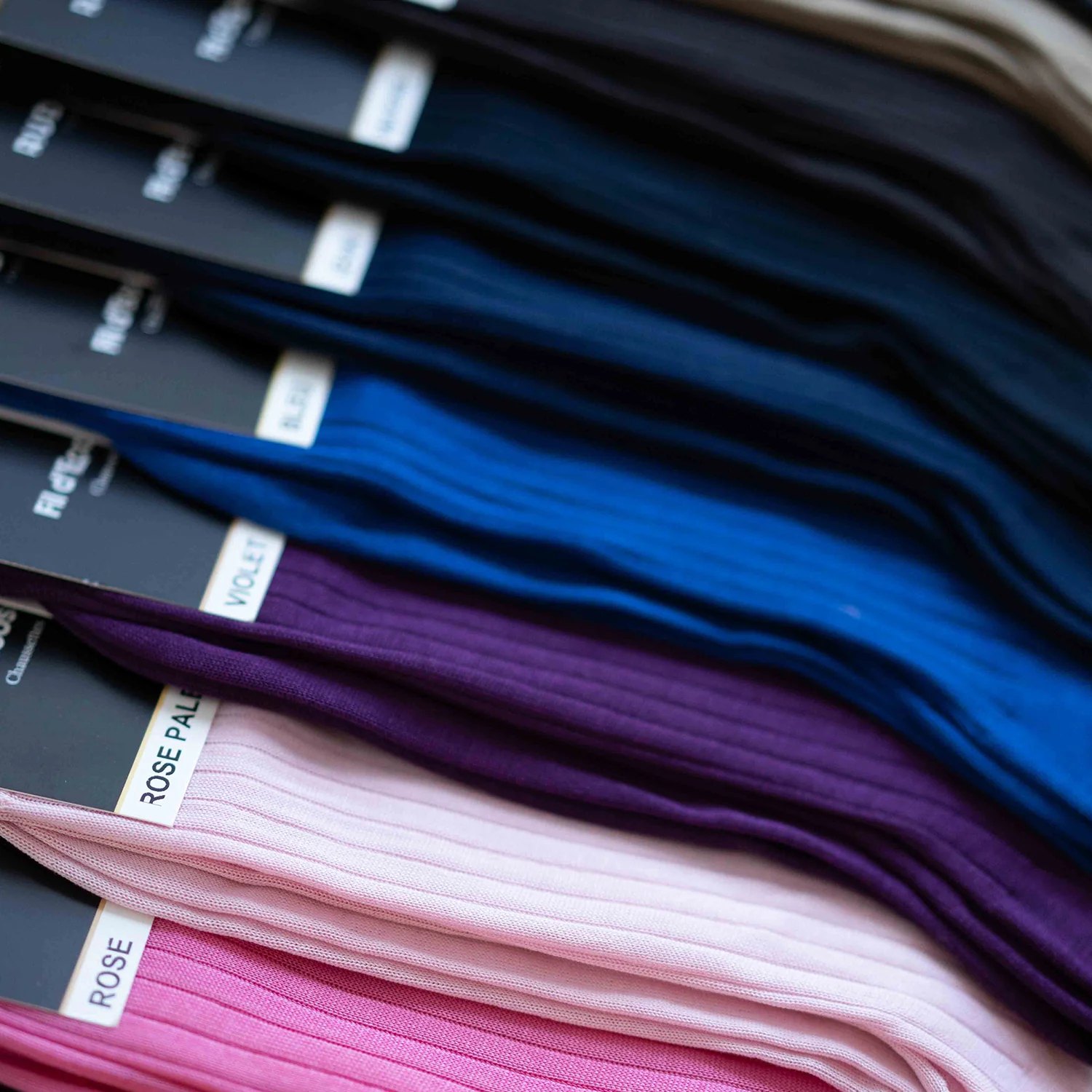 Chaussettes Fil D'Ecosse Bleu-Chaussettes fil d'Ecosse
