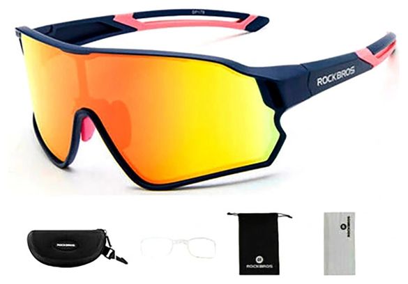Rockbros  Lunettes de Cyclisme Polarisées - Bleu