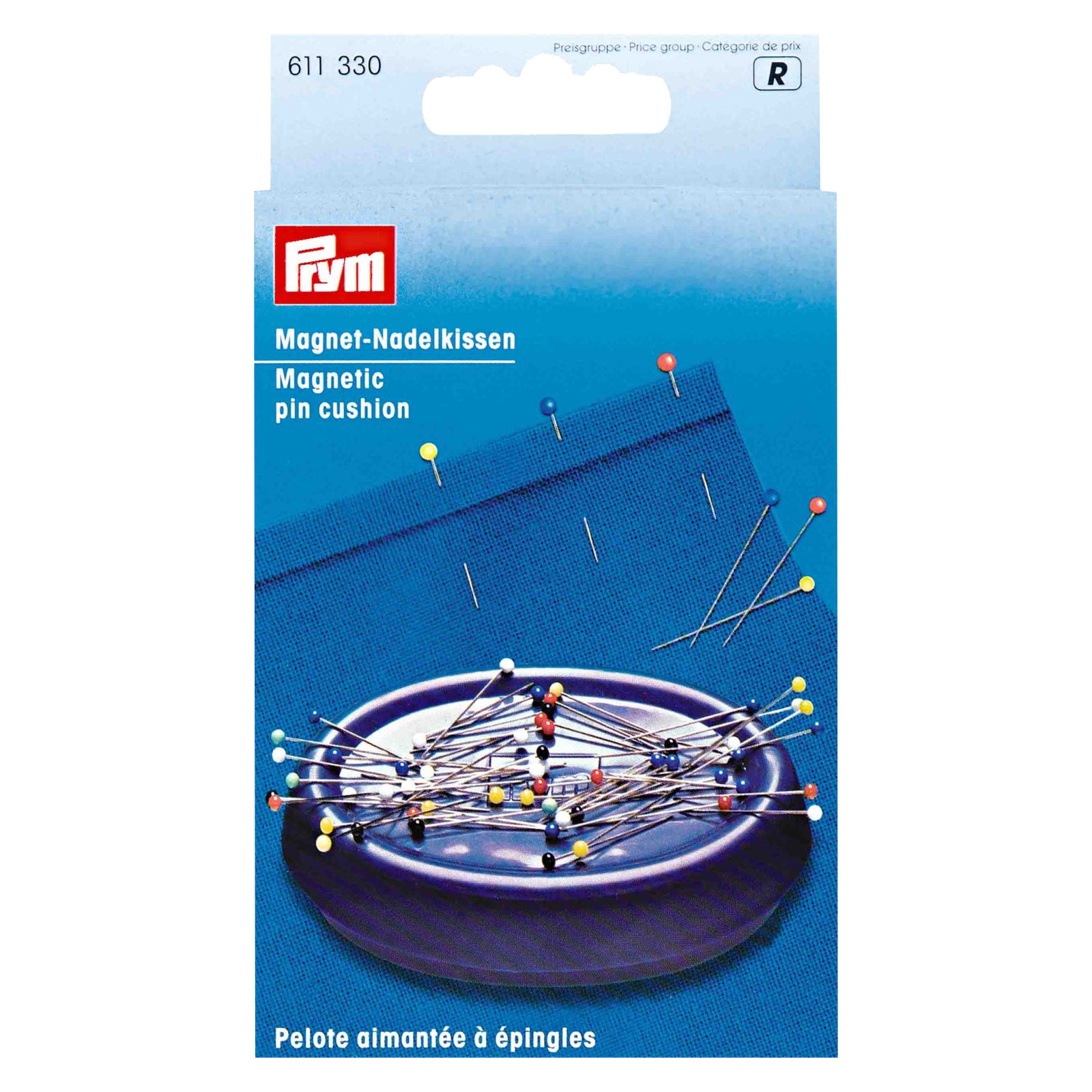 Nadelkissen - pflaumenblau - magnetisch - 11,5 cm lang
