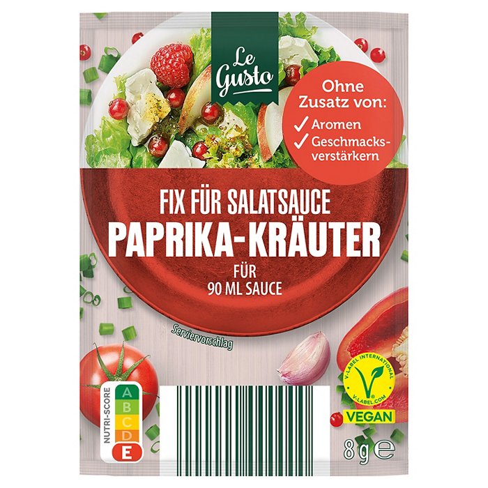 LE GUSTO Fix für Salat-Sauce 40 g, Paprika Kräuter