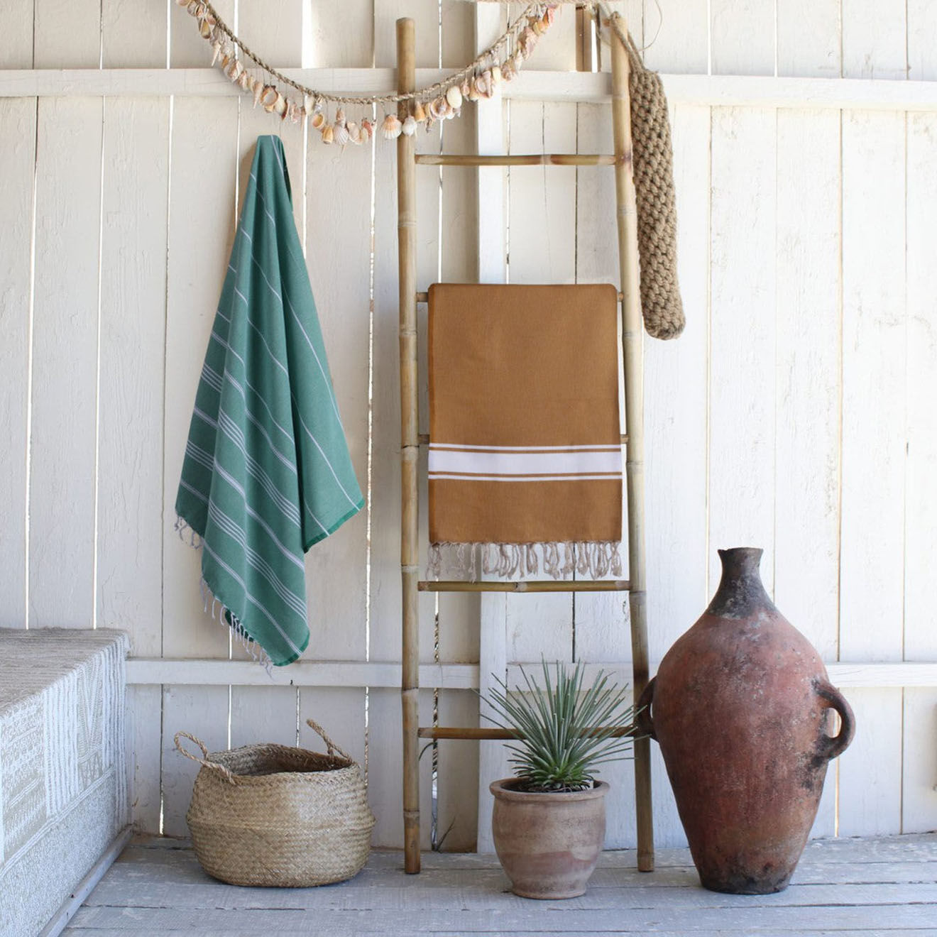 Febronie Fouta classique Mykonos vert - 100x200 cm
