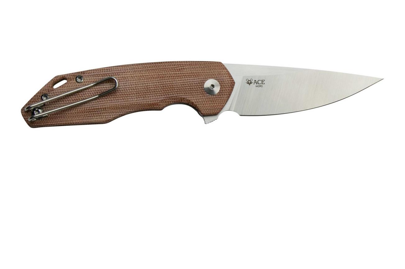 GiantMouse ACE Corta Natural Canvas Micarta zakmes, Ansø en Voxnaes design