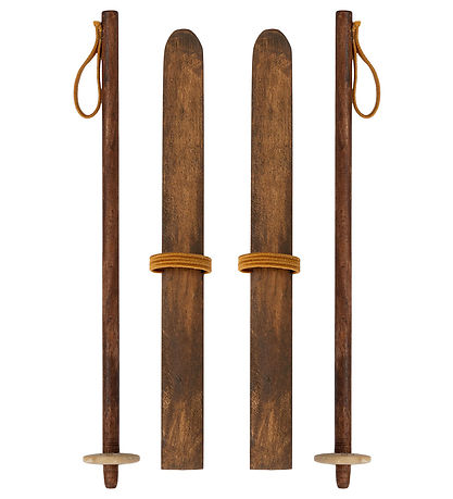 Maileg Miniature Ski og Skistave - Mor & Far Mus - Tr?