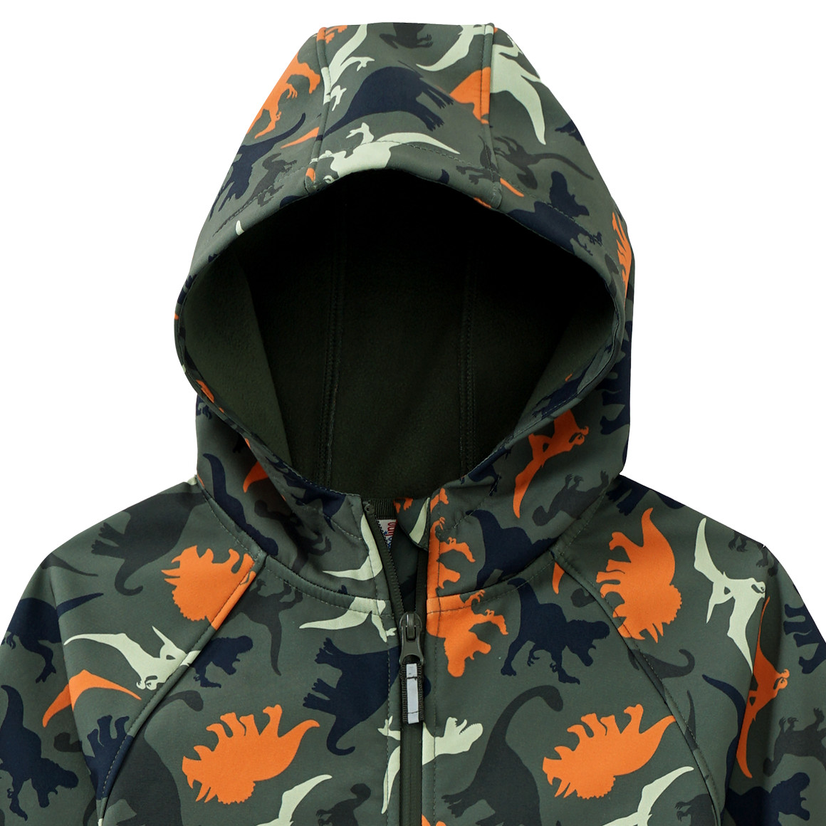 Topolino Jungen Softshelloverall mit Dino-Print dunkelgrün / orange