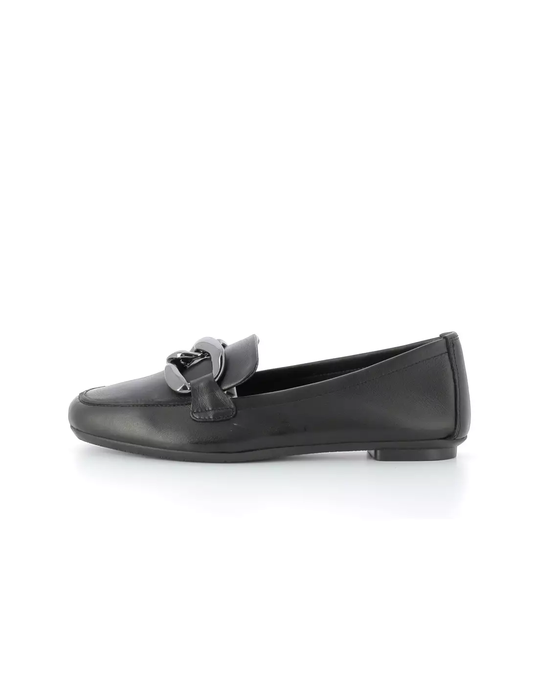 REQINS HASTER CUIR - Mocassins & bateaux Noir