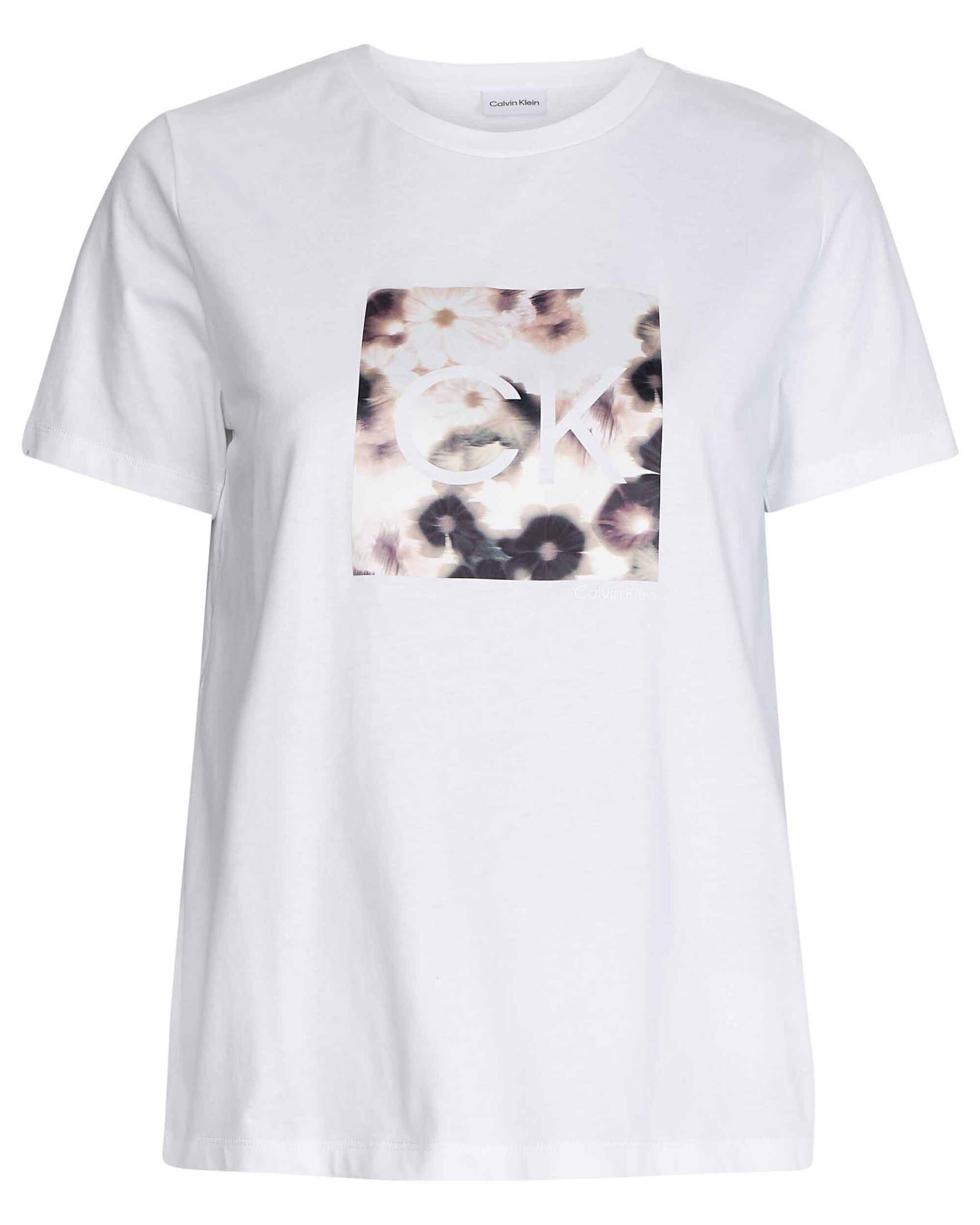 CALVIN KLEIN| Damen T-Shirt BLURRED FLOWER CK T-SHIRT