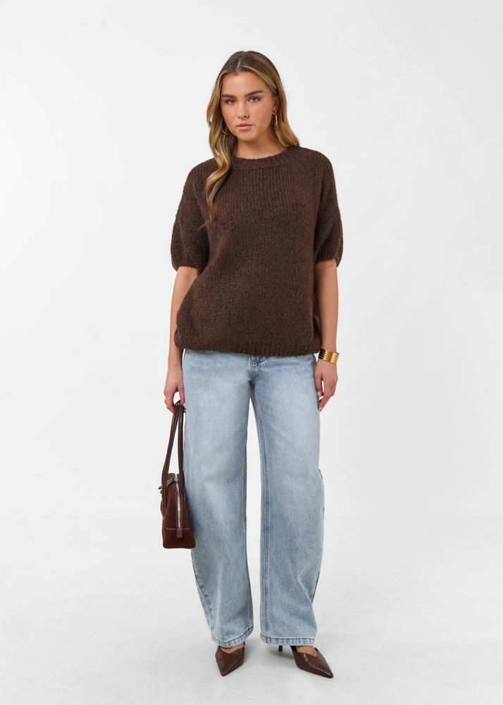Puk trui choco bruin