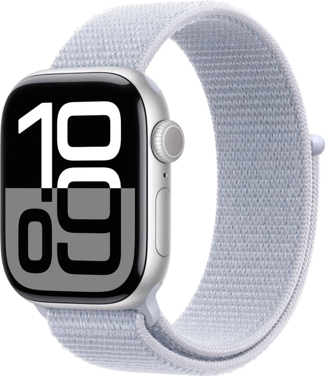 Apple Watch S10 46mm GPS (Silver Alu/Blue Cloud sportsloop)