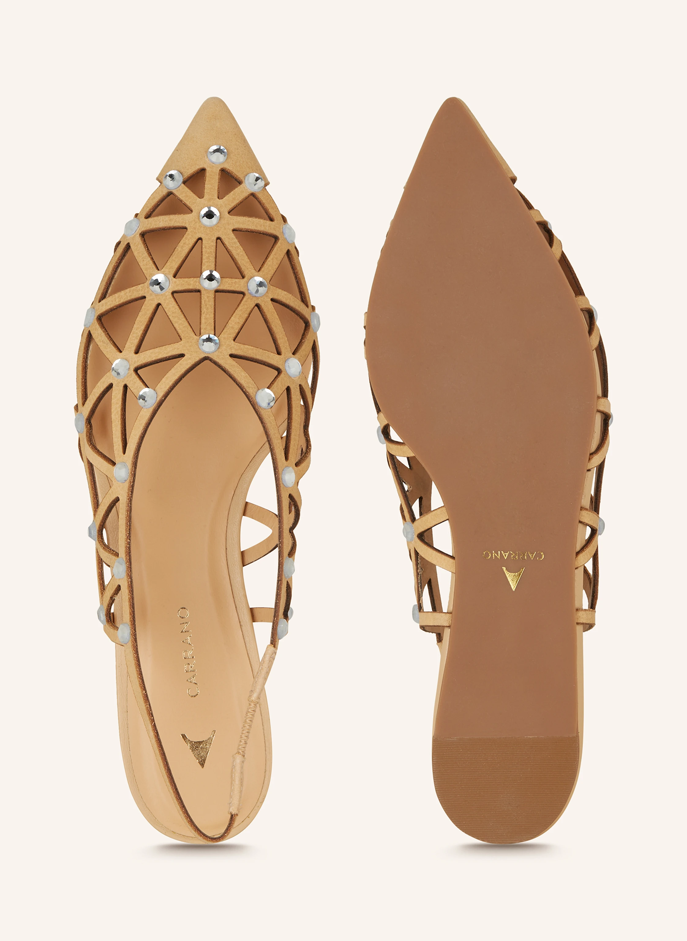 CARRANO Ballerinas mit Schmucksteinen