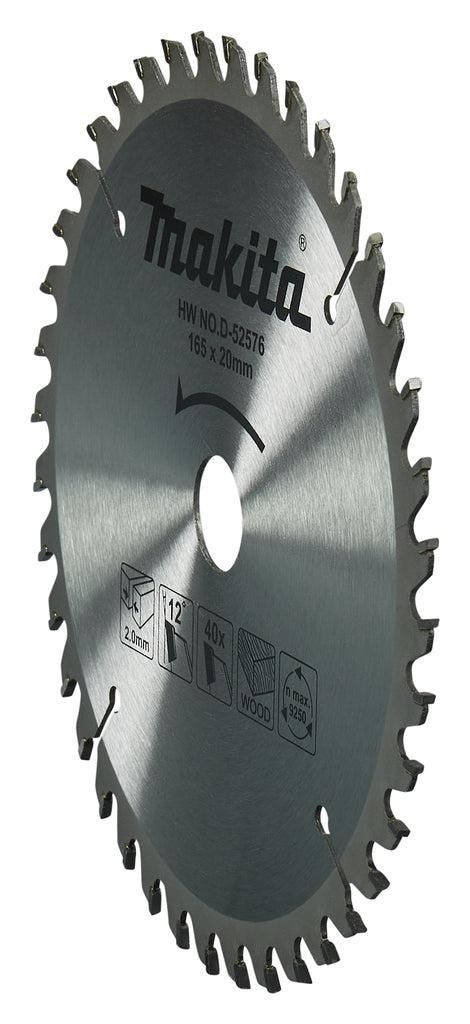 Makita Cirkelzaagblad voor Hout | Standaard | Ø 165mm Asgat 20mm 40T - D-52576