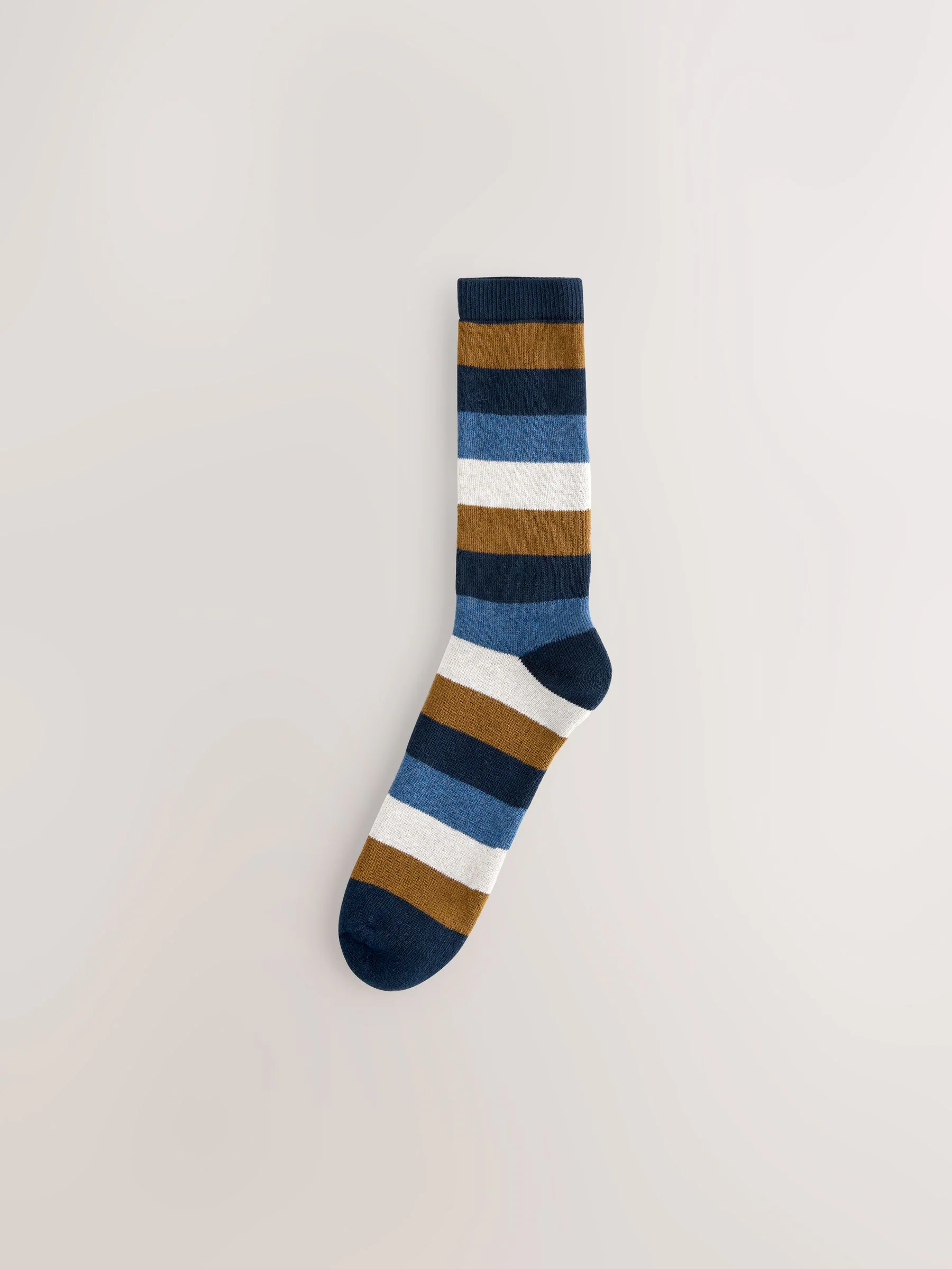 Blue/Green/Orange Rugby Stripe - Set van 4 paar dikke sokken