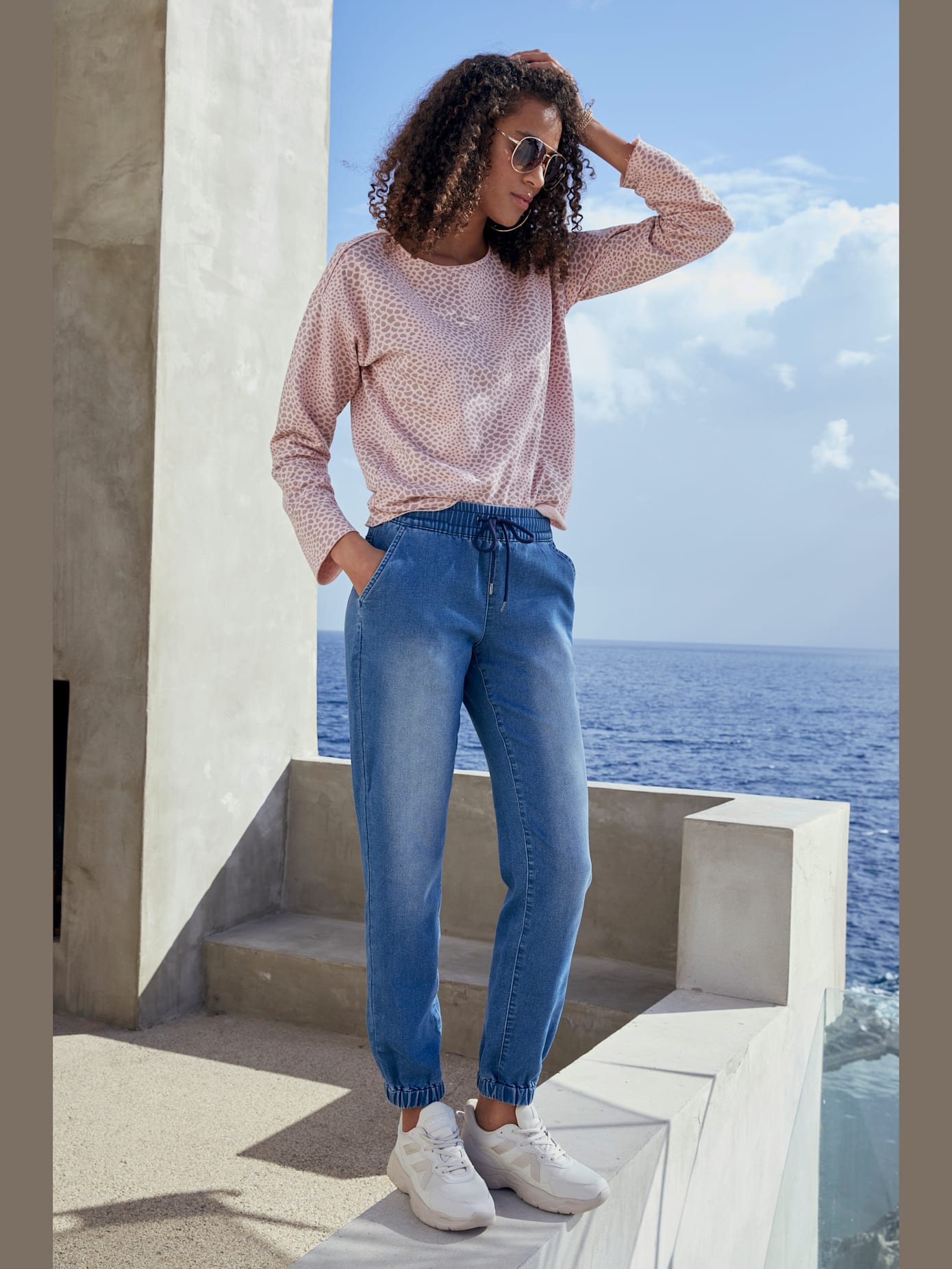 Pantalon de jogging aspect jean