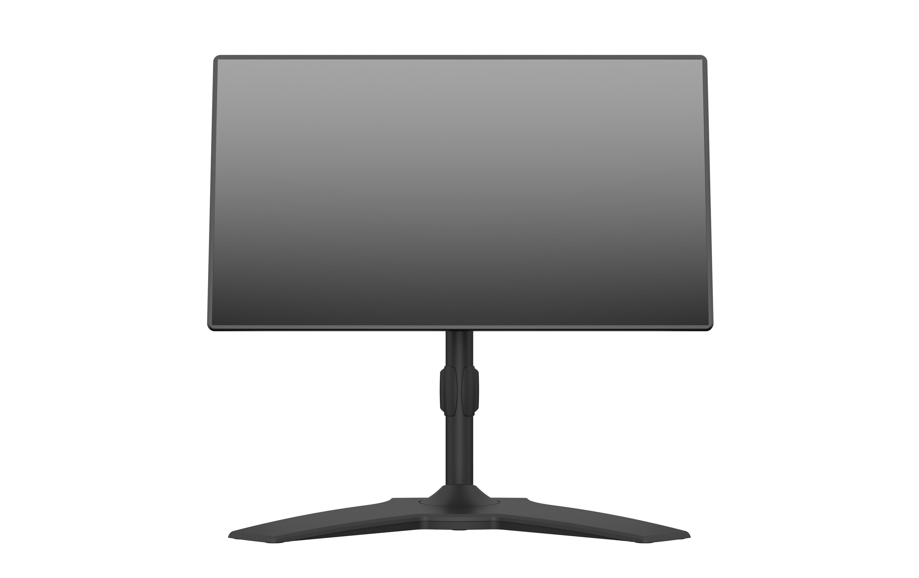 Monitor-Standfuss Single bis 15 kg – Schwarz<br>Für 1 Bildschirm
