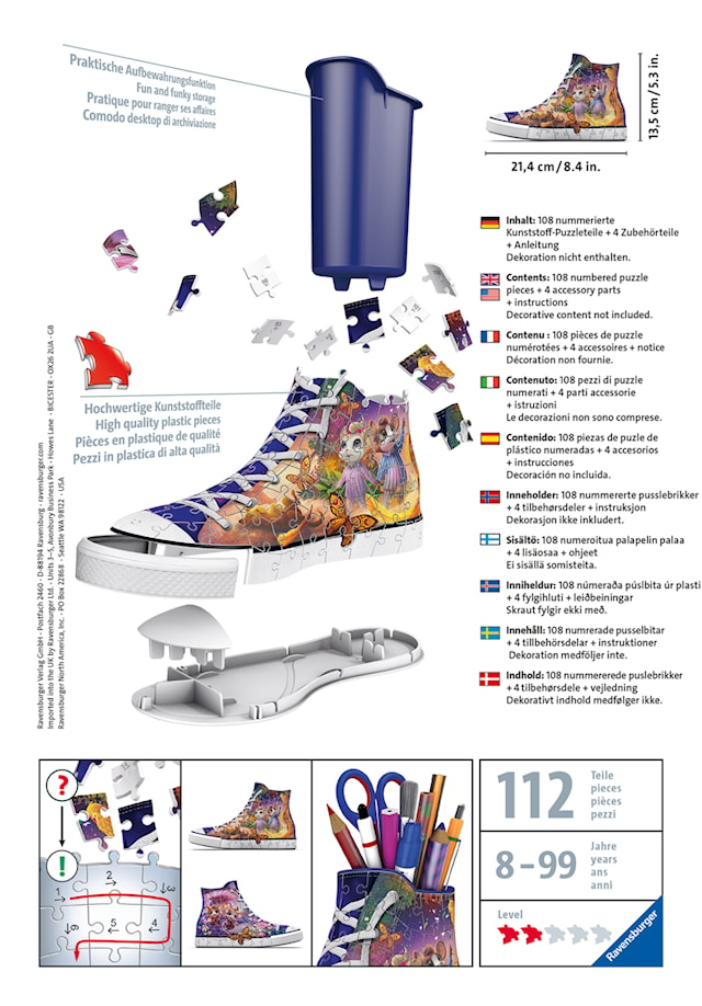 Musse & Helium sko Puslespill 108 brikker Ravensburger