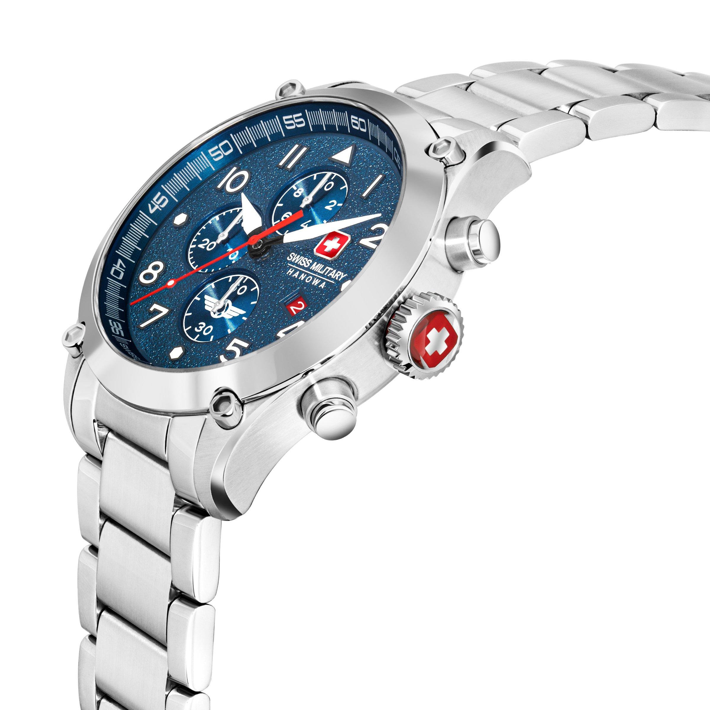 Swiss Military Hanowa Nightflighter Stainless Steel Sports Analogue Watch