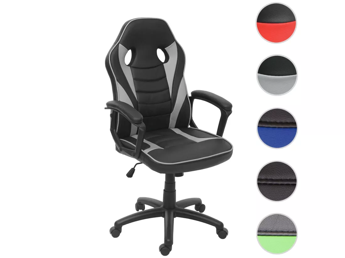 Chaise de bureau MCW-F59, noir/gris