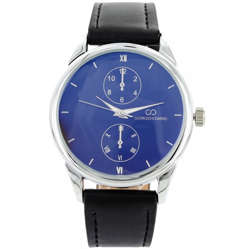 Coffret montre Homme GIORGIO bracelet Cuir Noir