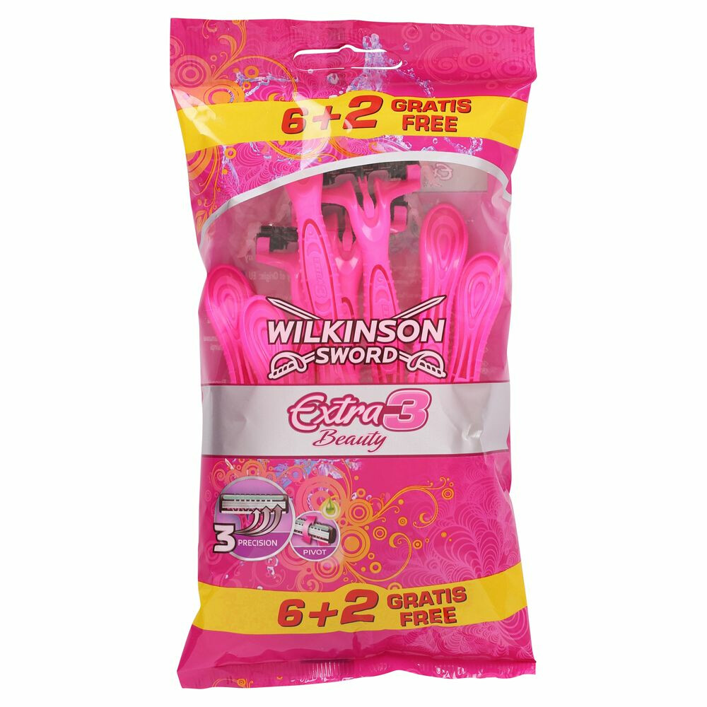 Wilkinson Vrouwen Wegwerpscheermesjes Extra 3 Beauty8 stuks