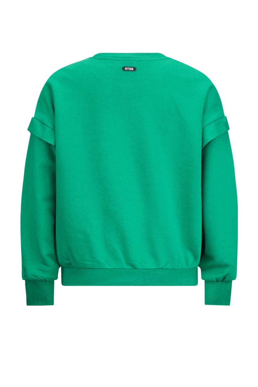 Retour Jeans sweater Abadou met tekst felgroen