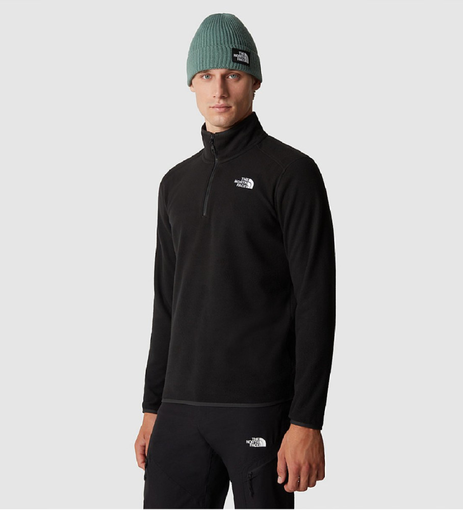 Casaco polar The North Face com zíper de 1/4, preto
