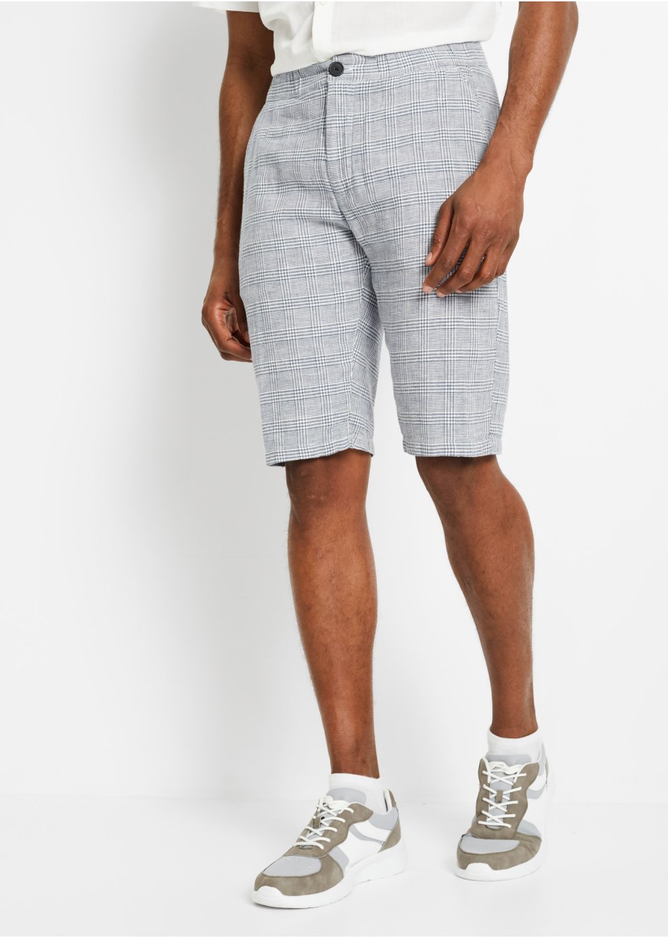 Bermuda chino en lin majoritaire Regular Fit